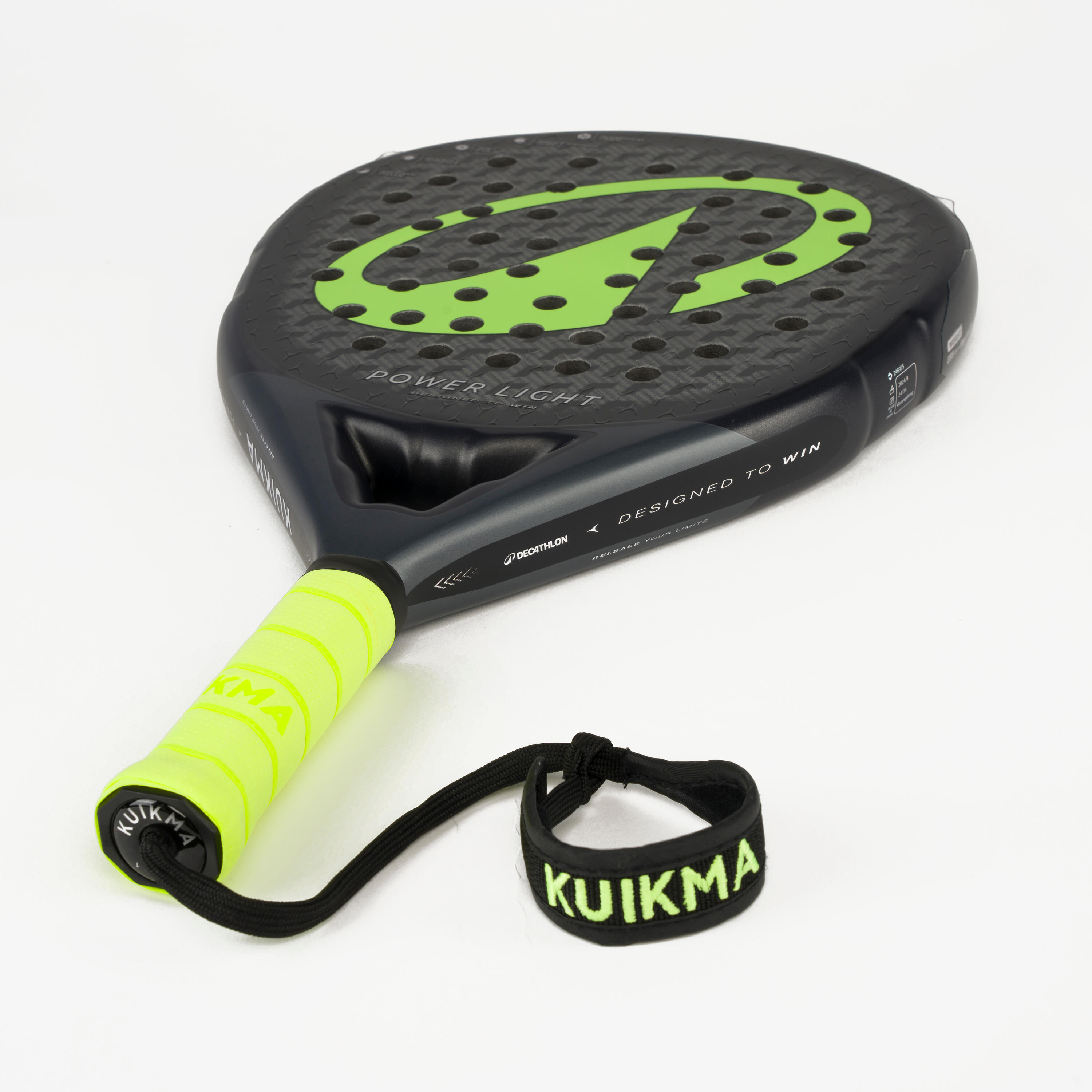 Racchetta padel adulto PR 900 POWER LIGHT nero-grigio-giallo 7/9