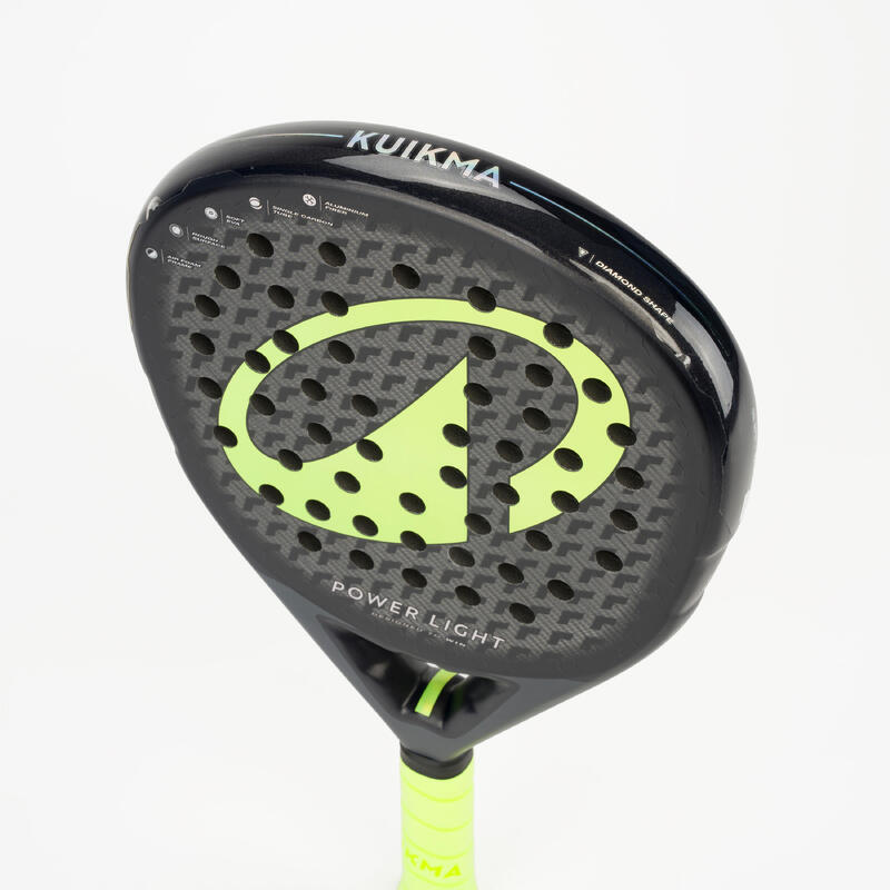 Raquette de padel - Kuikma PR Power Light Noir Gris Jaune