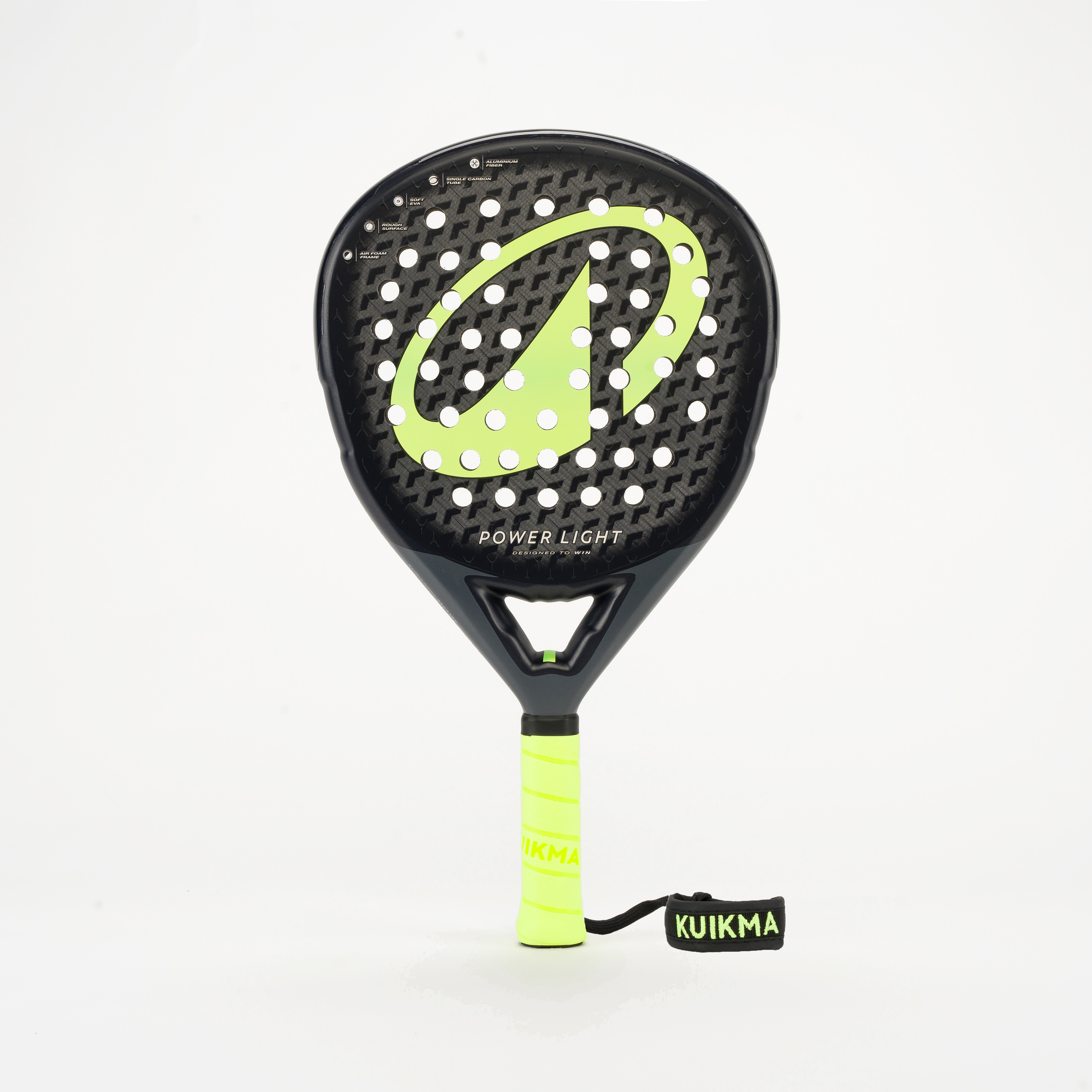 Raquette de padel - kuikma pr power light noir gris jaune - Padel - KUIKMA- Clubs - Entreprises - Collectivités - Associations