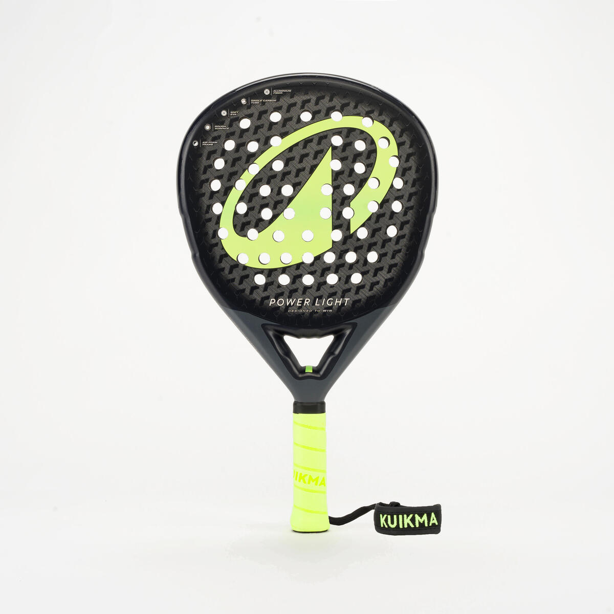 Raquette de padel - Kuikma PR Power Light Noir Gris Jaune