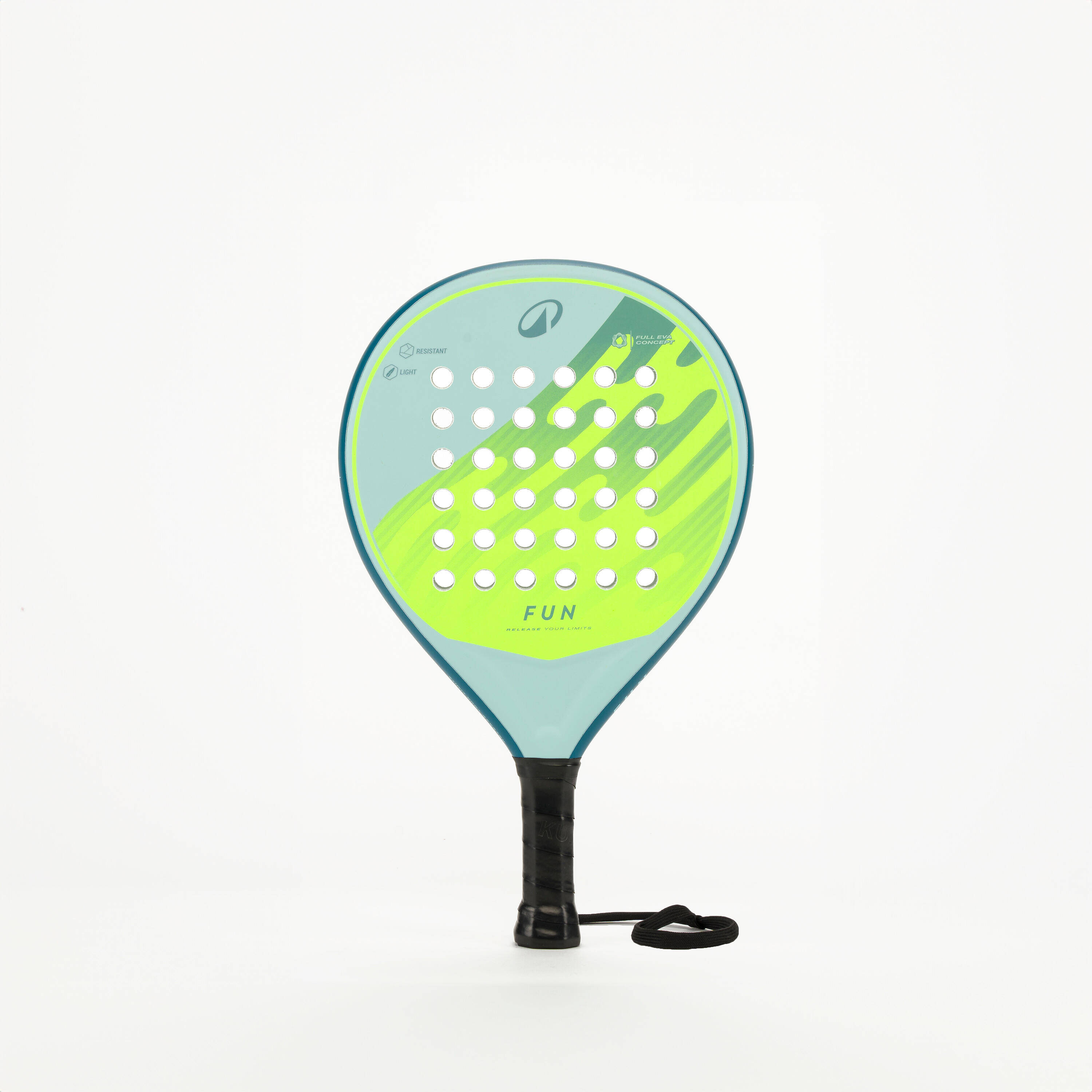 Kids' Padel Racket Ages 5-8 PR Fun - Blue/Yellow -  1
