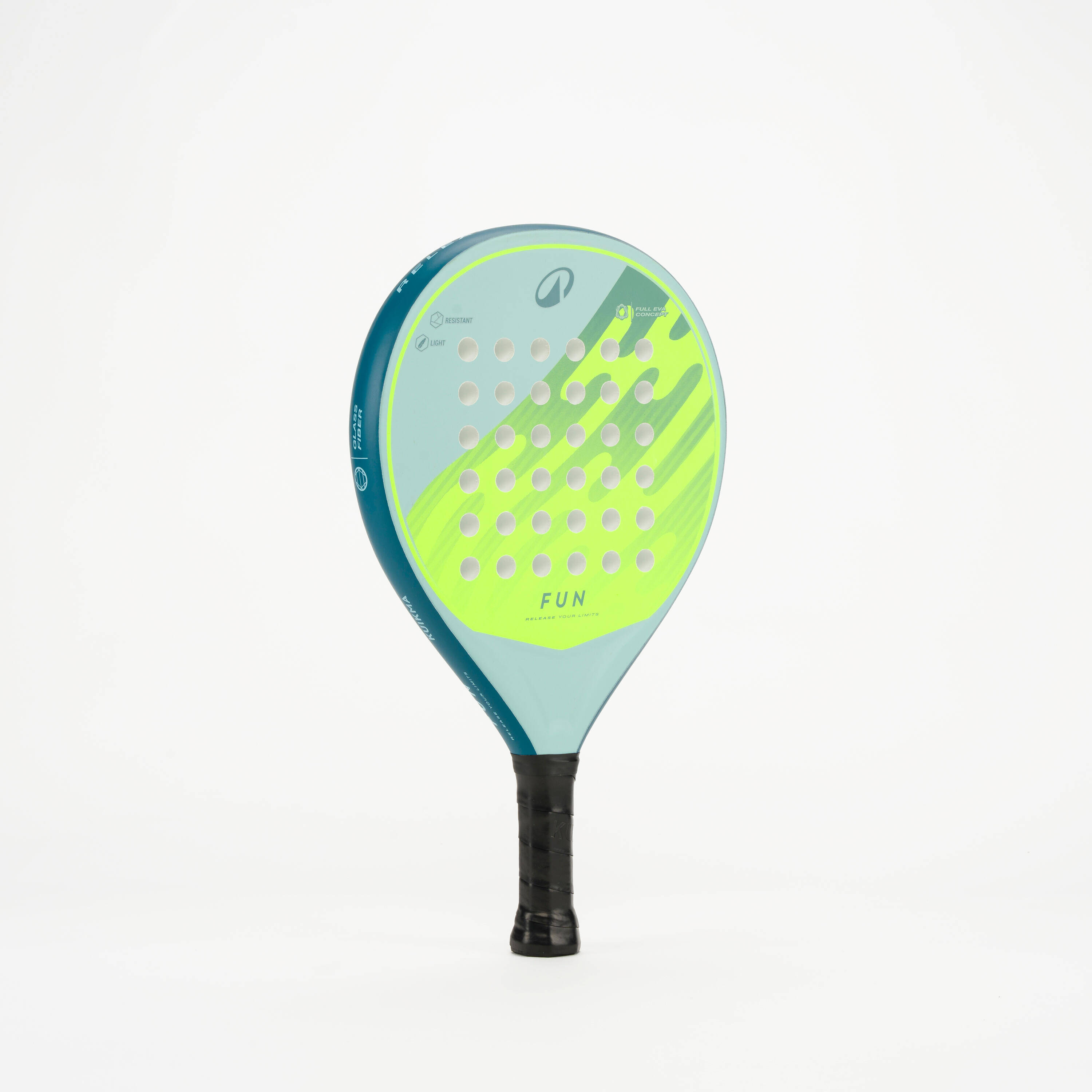 Kids' Padel Racket Ages 5-8 PR Fun - Blue/Yellow -  2