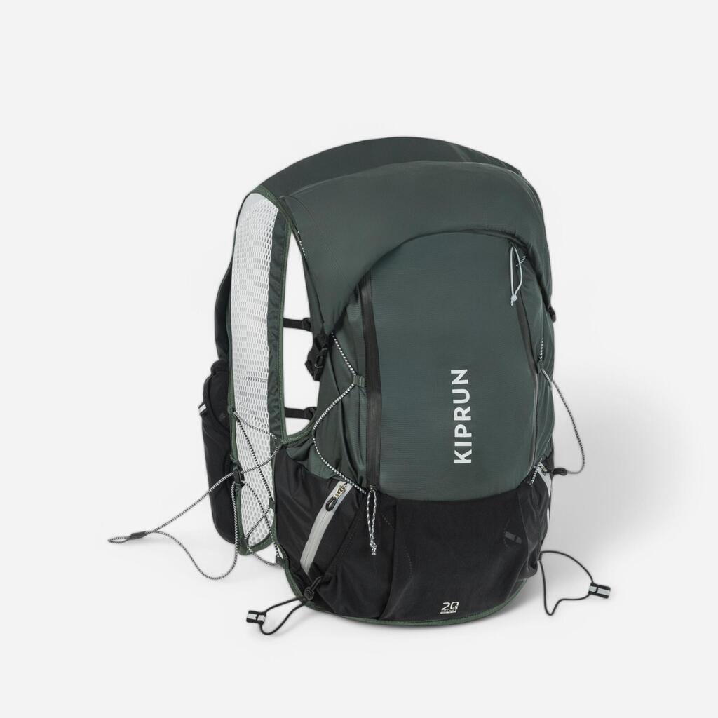 Ranac za trail trčanje + od 2 l sa mehurom za vodu - KIPRUN 900 20+5 L kaki