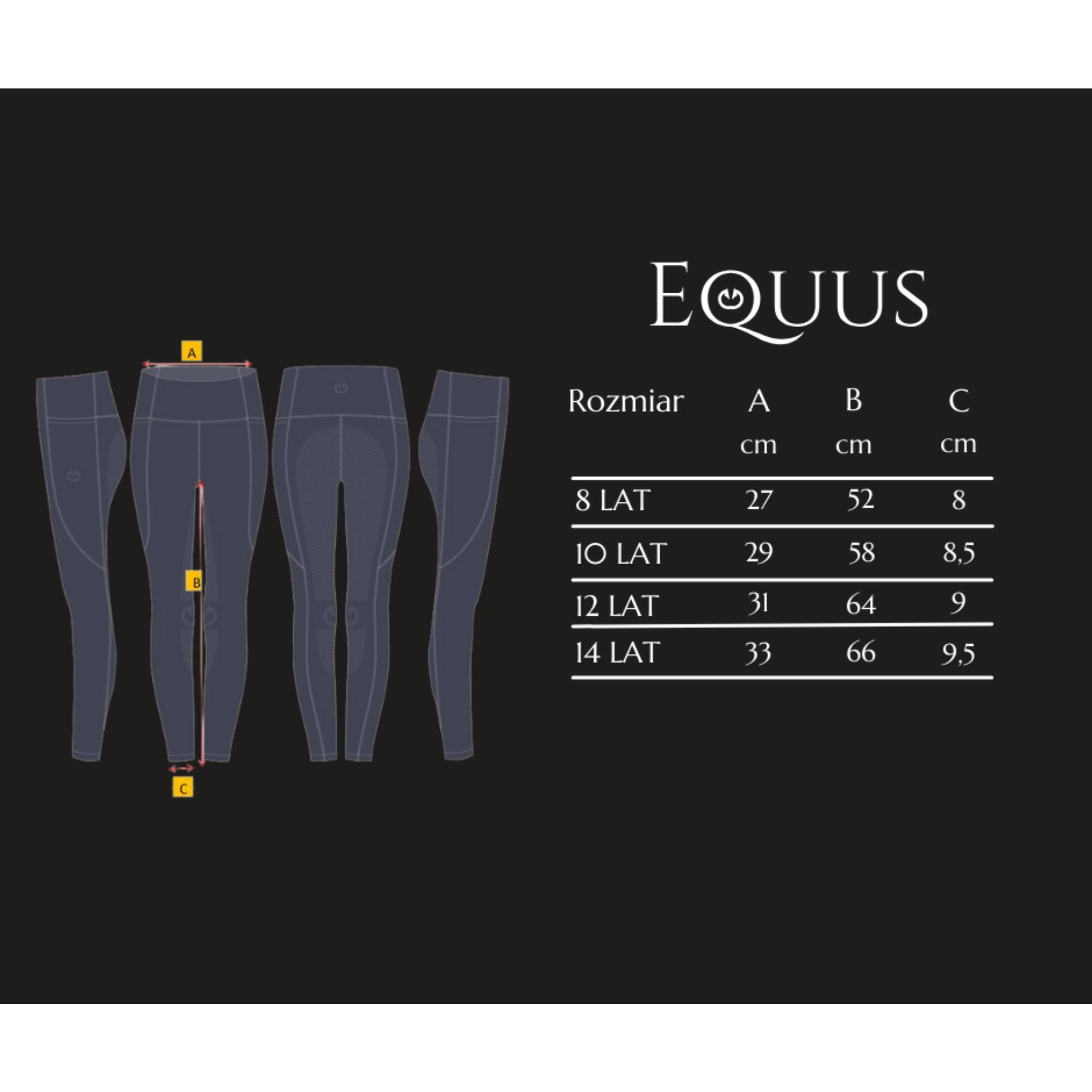 Legginsy jeździeckie dziecięce bordowe Equus Brand 8/8