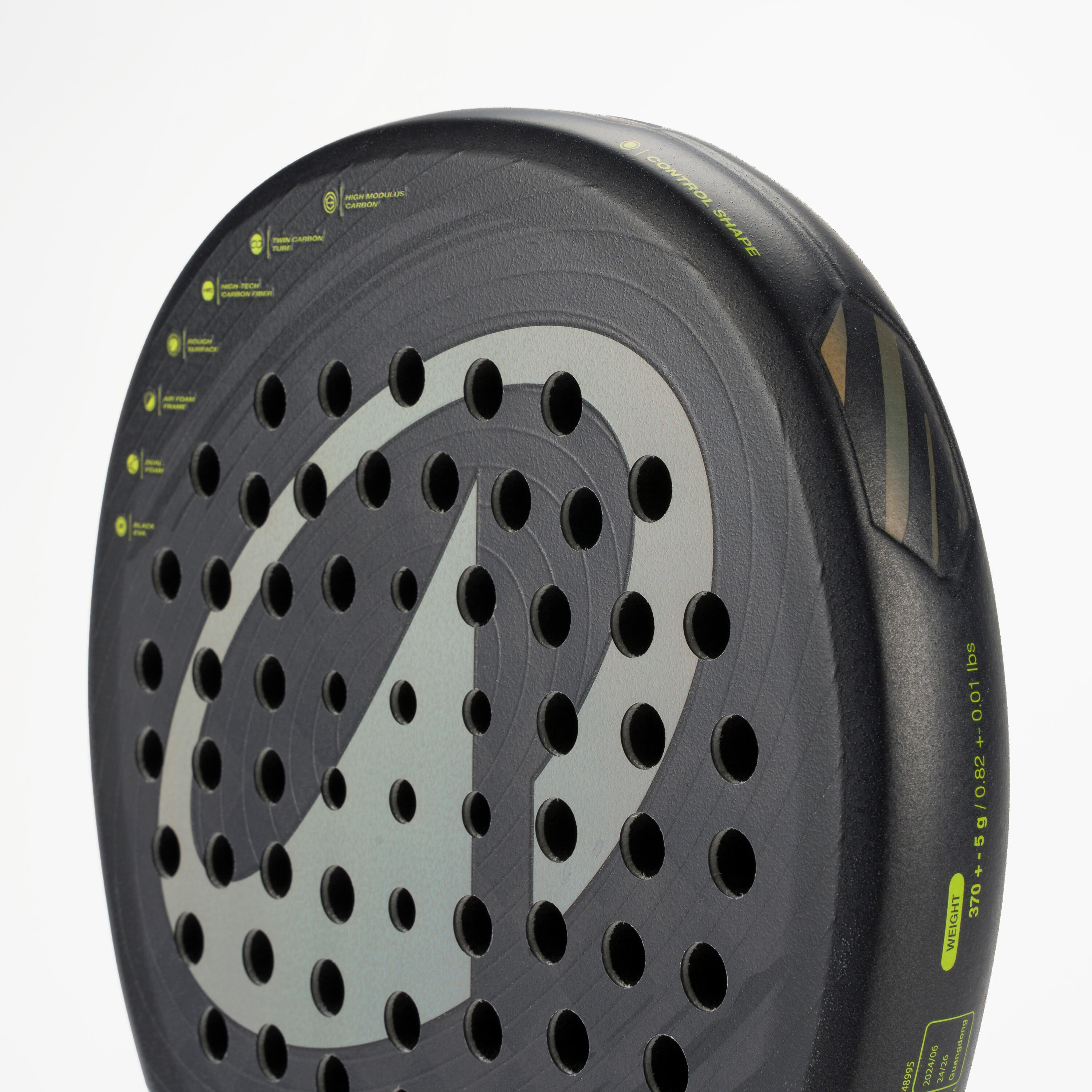 Pala de pádel con sistema Custom Strap para adulto Kuikma Control Pro 9/21