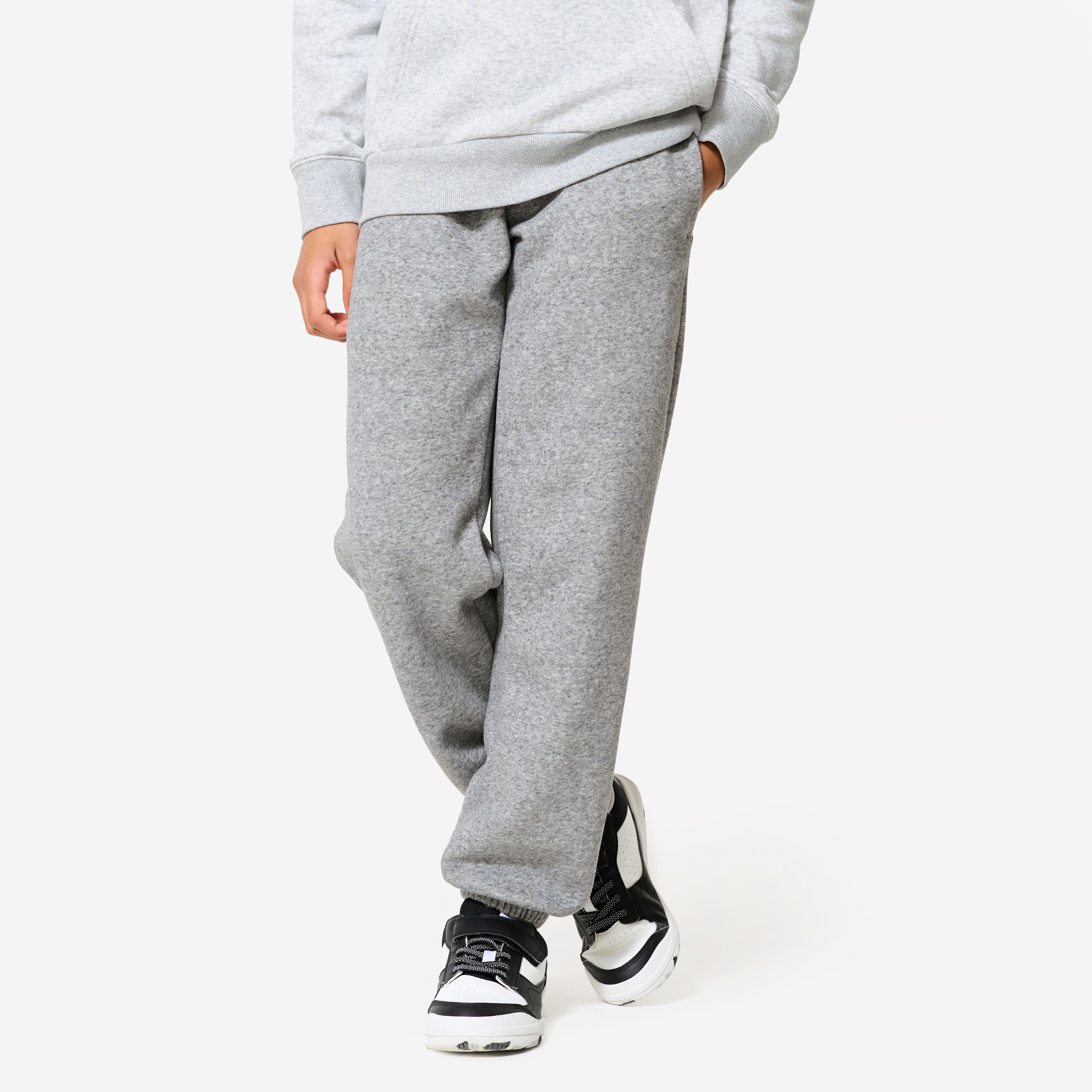 Pantalon de trening călduros multisport gri Copii