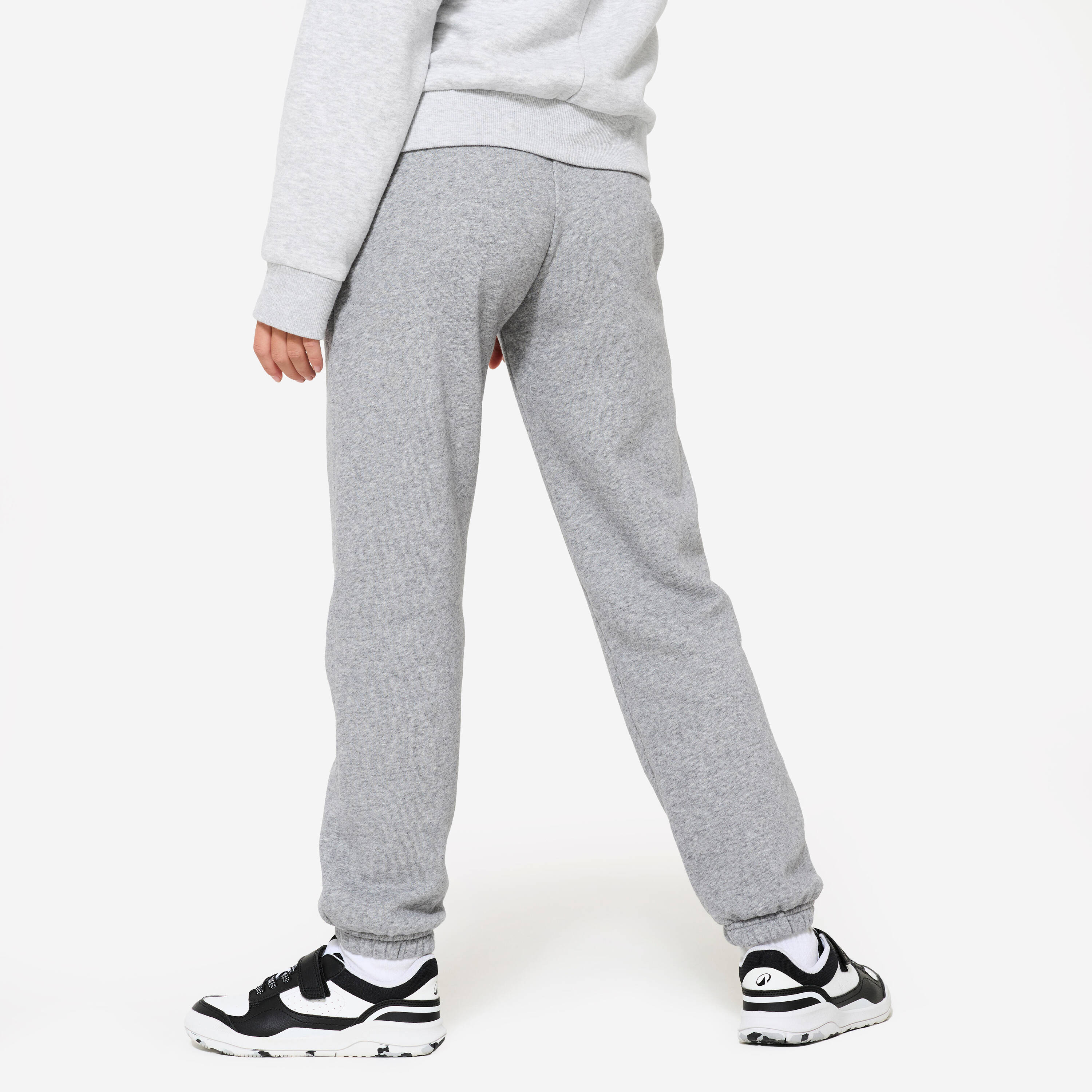 Kids' Unisex Multisports Warm Tracksuit Bottoms - Grey -  4