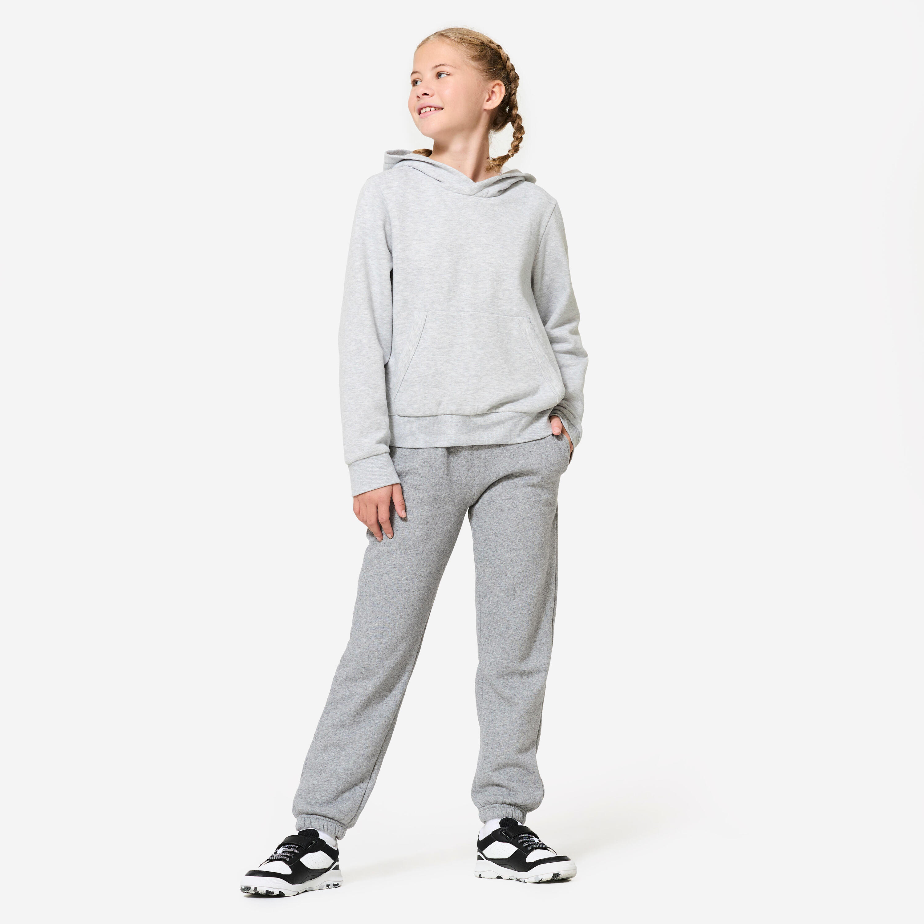 Warme multisport trainingsbroek voor kinderen grijs 7/7