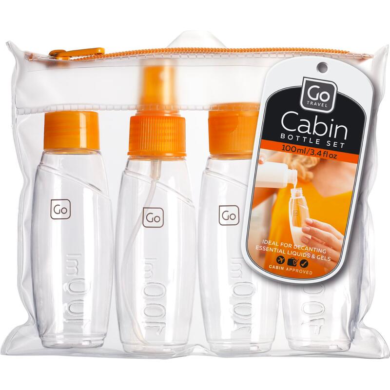 Garrafa homologadas para Cabina 100ml trekking viagem (conjunto de 4)