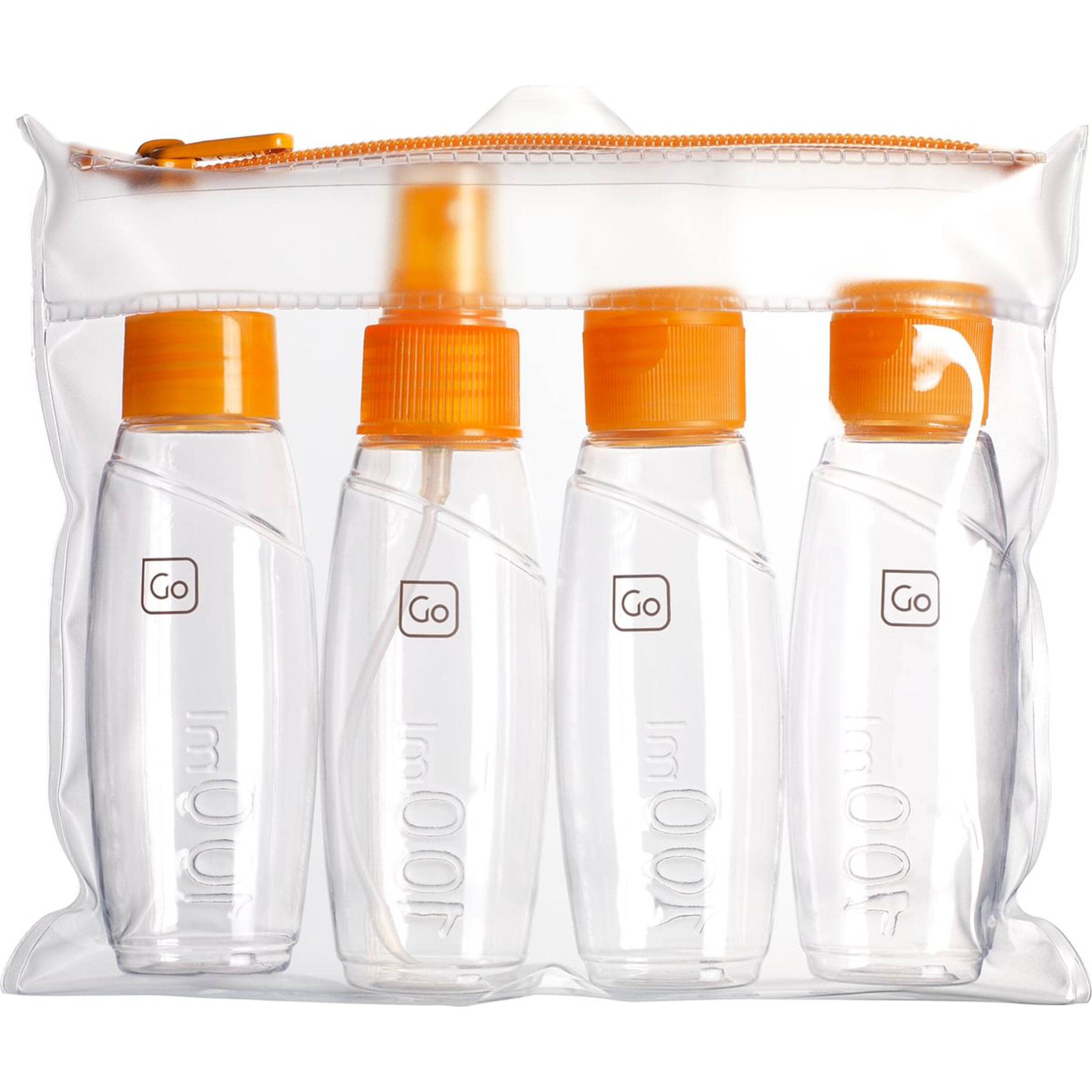 Zestaw 4 butelek kabinowych 100 ml z homologacją Go Travel