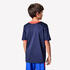 Kids' Short-Sleeved Football Shirt Viralto Roarrr Rhino Stripey - Blue/Purple