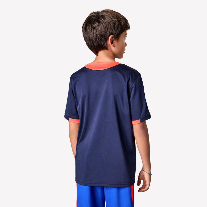 MAILLOT DE FOOTBALL ENFANT VIRALTO KIDS  MC ROARRR RHINO RAYES BLEU / VIOLET