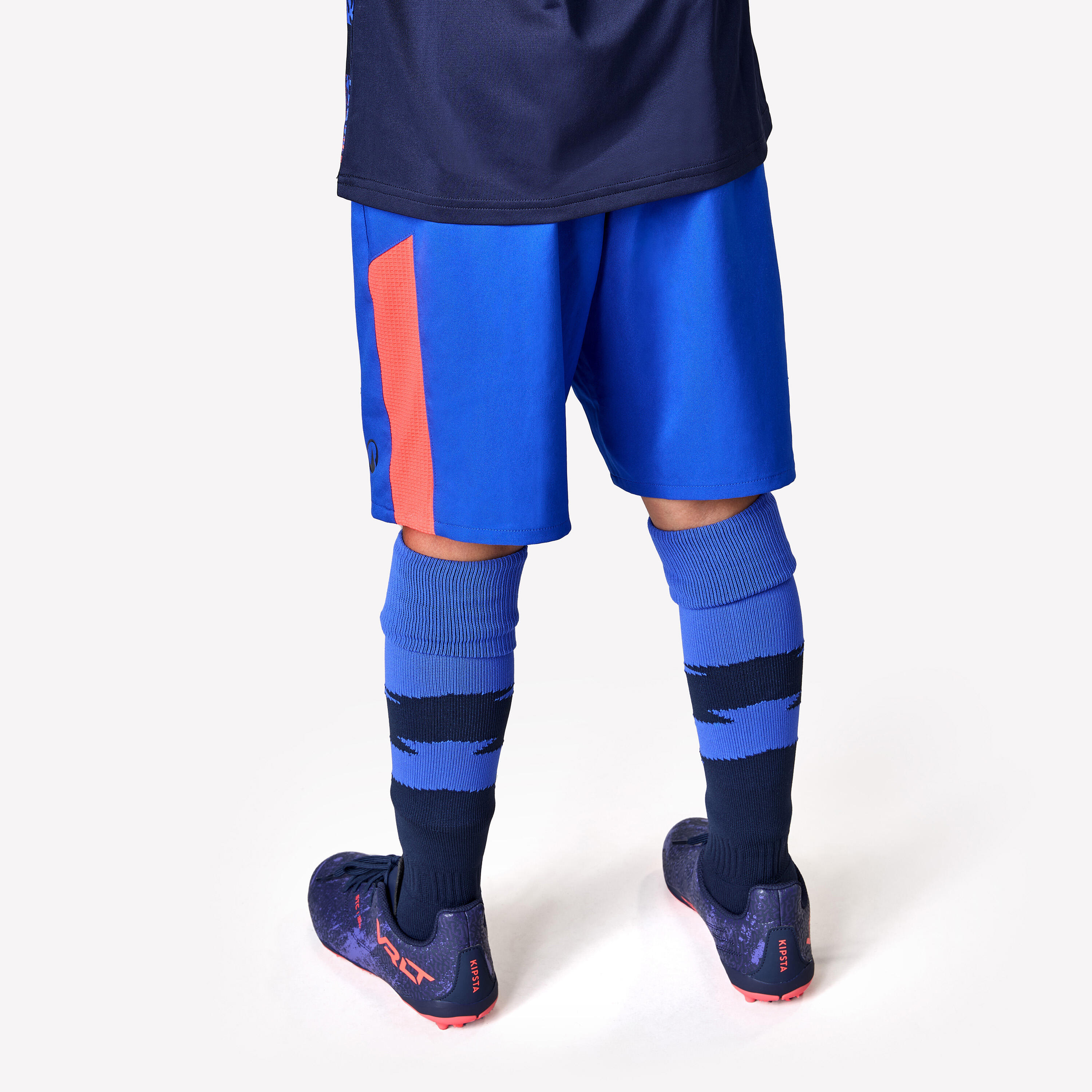 Voetbalbroekje kind Viralto blauw/rood 4/6
