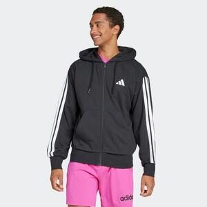 Sudadera Hombre Negro Algodón Cremallera Capucha