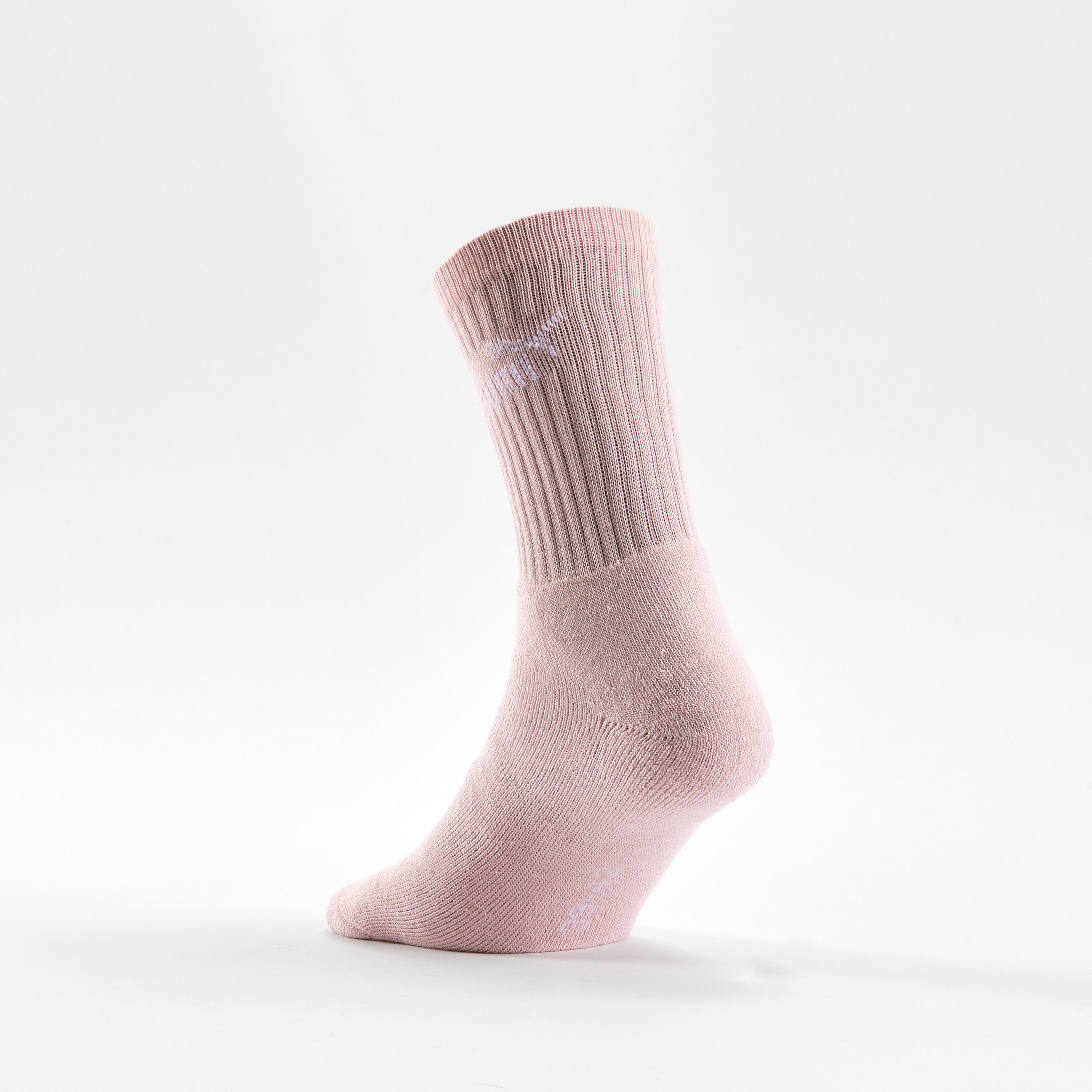 Chaussettes de sport Puma hautes x3 blanc rose gris 5/5