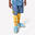 SHORT DE FOOTBALL ENFANT VIRALTO KIDS GRIS BANDE ORANGE