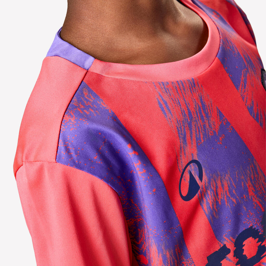 MAILLOT DE FOOTBALL ENFANT VIRALTO KIDS  MC ROARRR RHINO RAYES BLEU / VIOLET