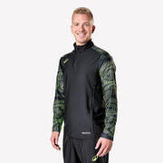 Sweatshirt de Futebol 1/2 Fecho Adulto Viralto Wave Preto/Amarelo Néon