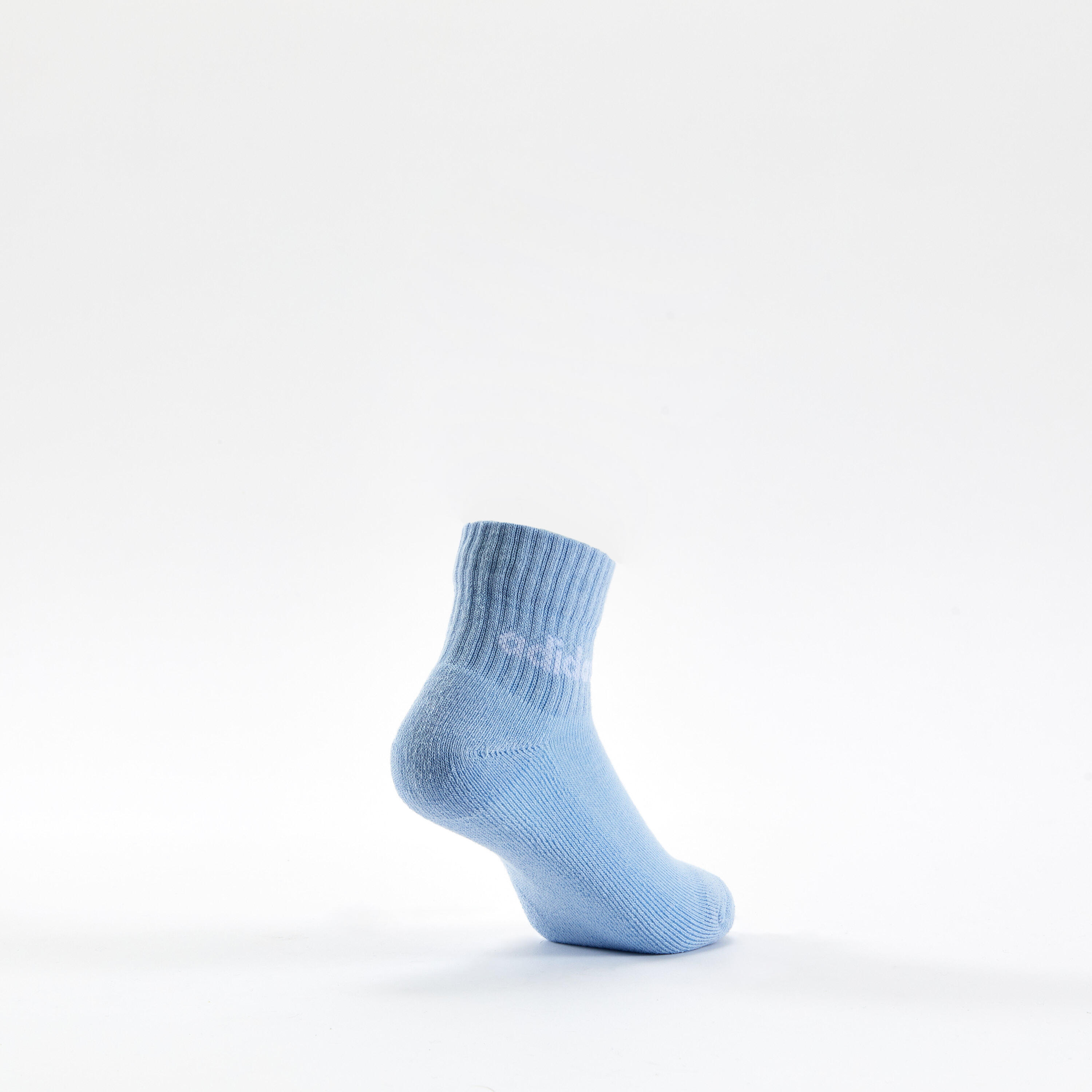 Chaussettes de sport adidas junior mid x5 marine bleu gris blanc 4/5