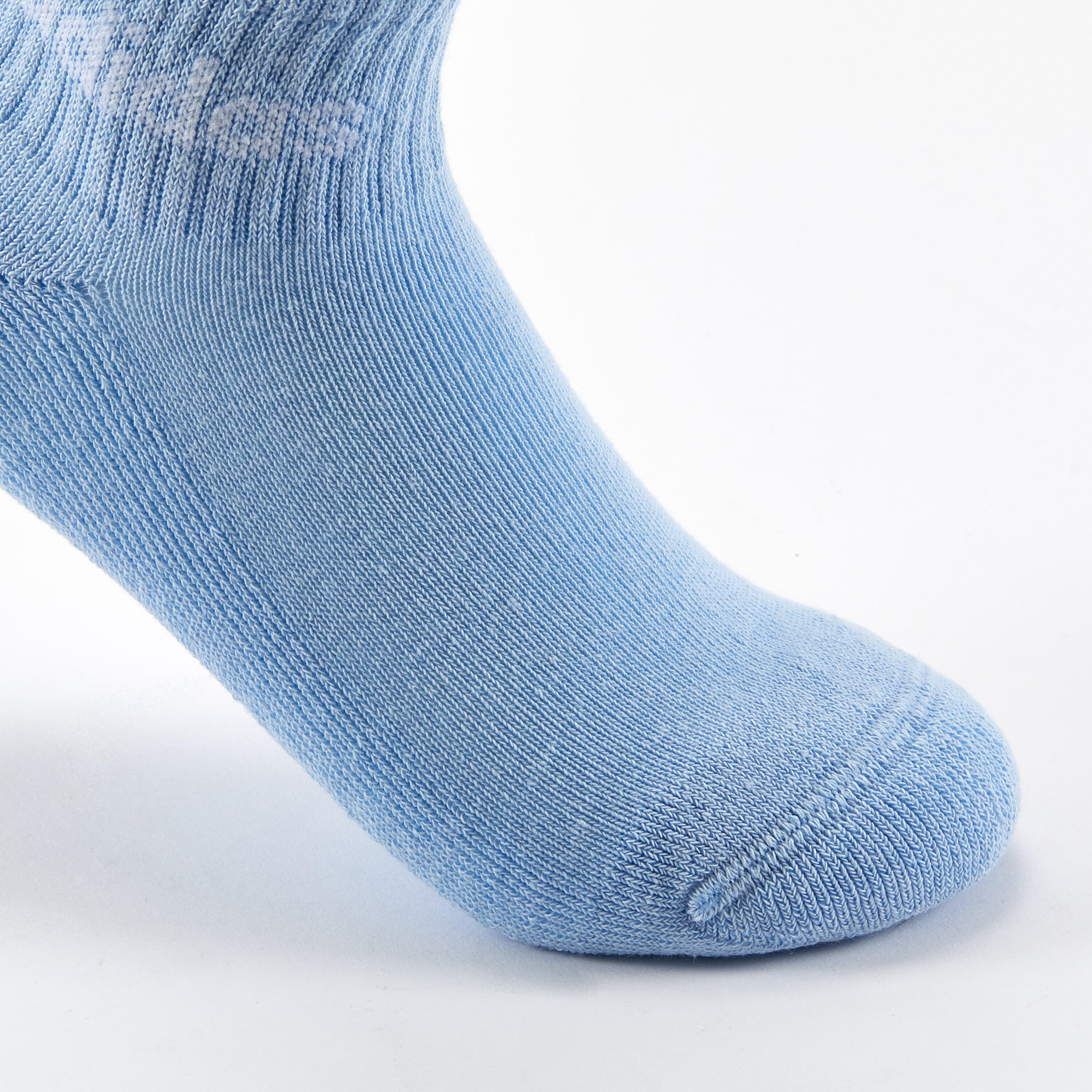 Chaussettes de sport adidas junior mid x5 marine bleu gris blanc 3/5