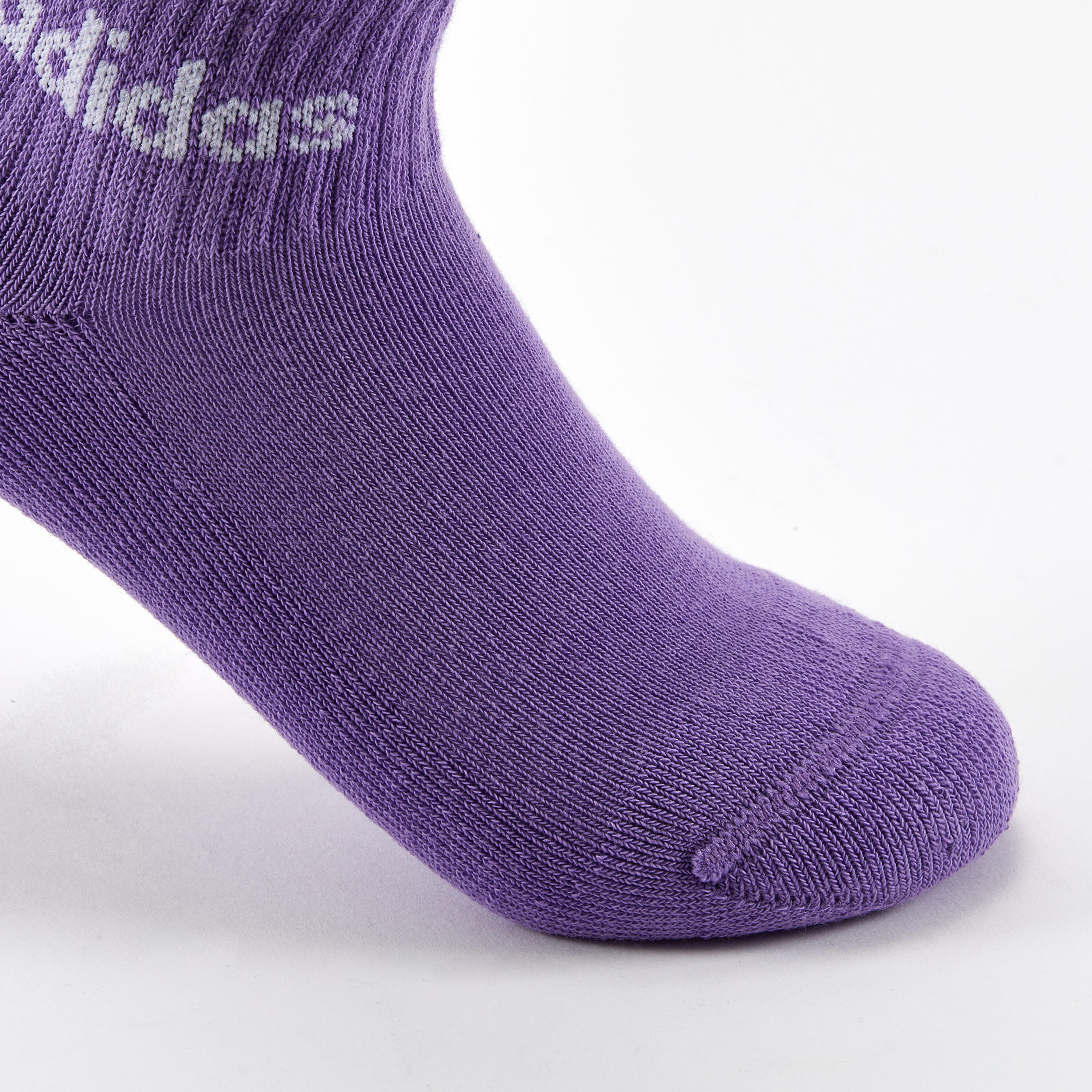 Chaussettes de sport adidas junior mid x5 rose bleu gris blanc 3/5