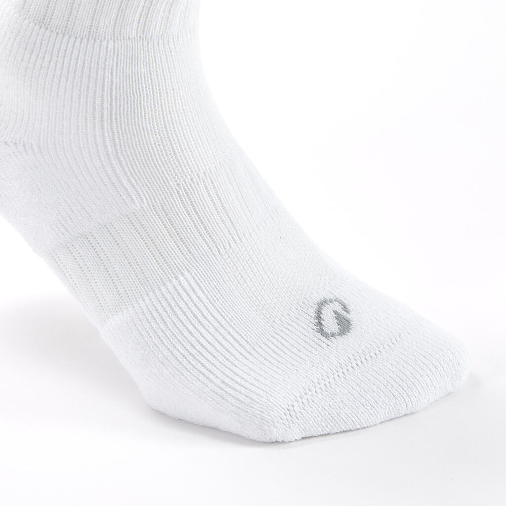 Tennissocken RS500 Low 3er-Pack rosa Motive/weiß/grün Decathlon