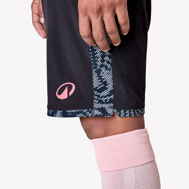 Adult Football Shorts Viralto II - Black Snake/Grey/Pink