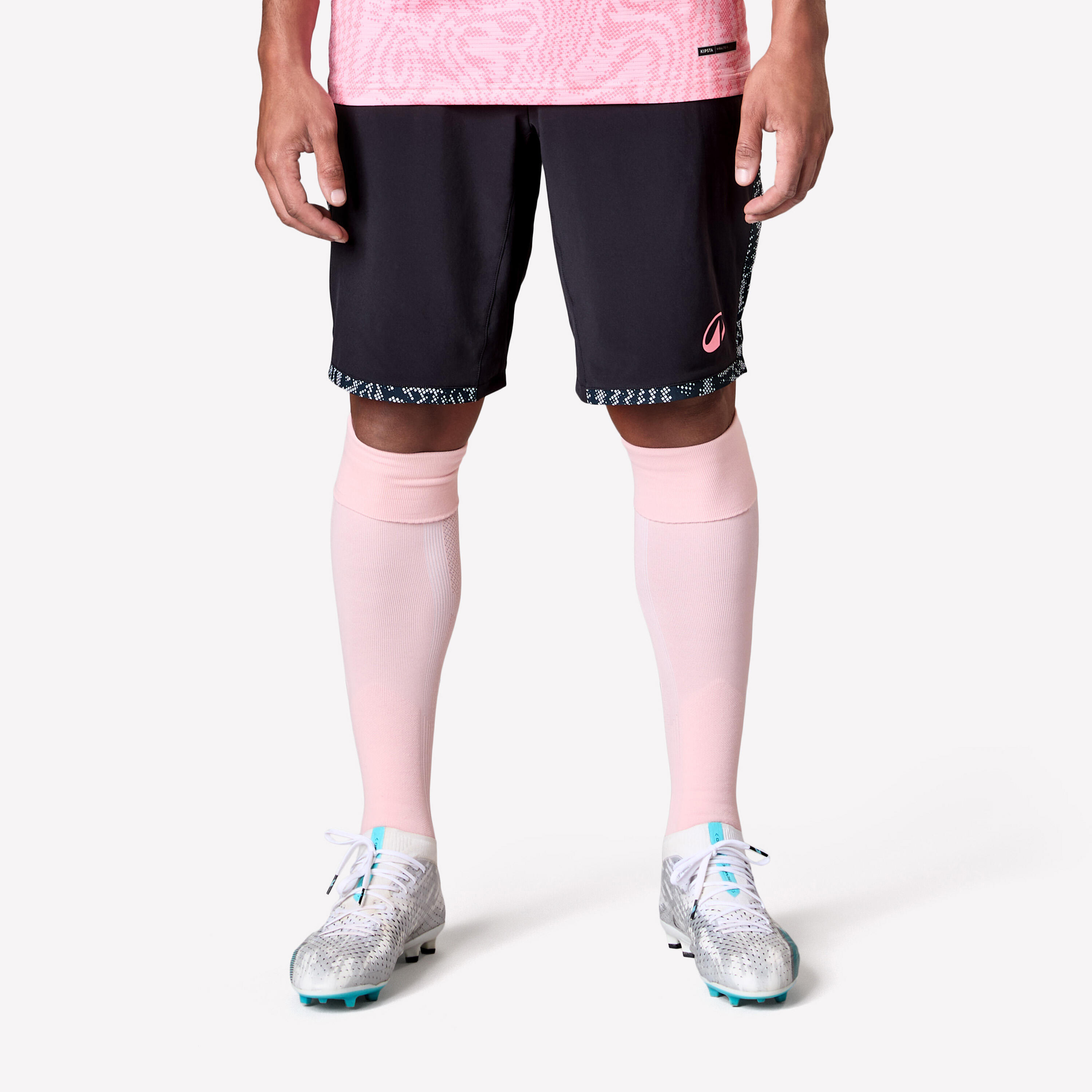 Adult Football Shorts Viralto II - Black Snake/Grey/Pink