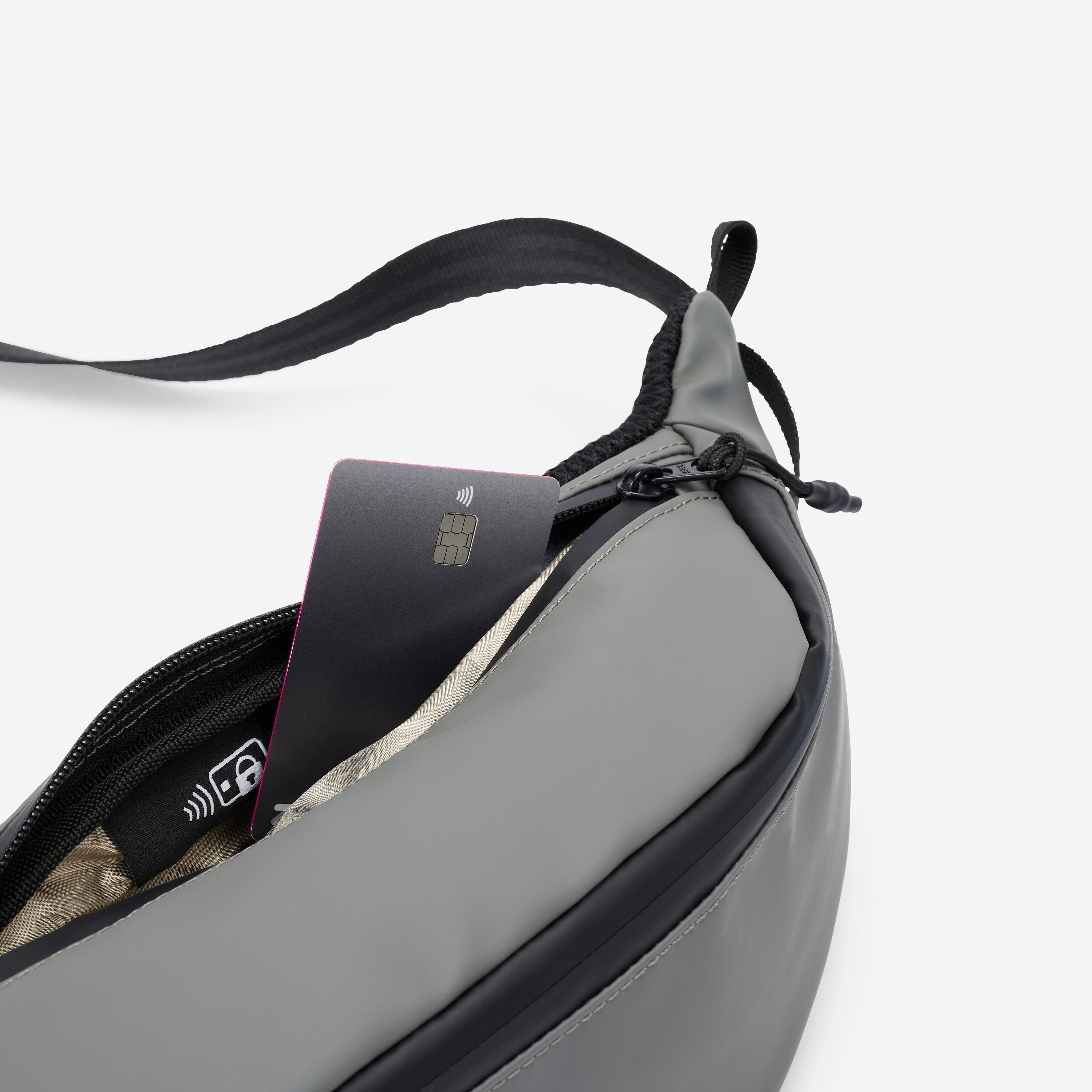 Water-Repellent Belt Bag with 2 Pockets - FORCLAZ