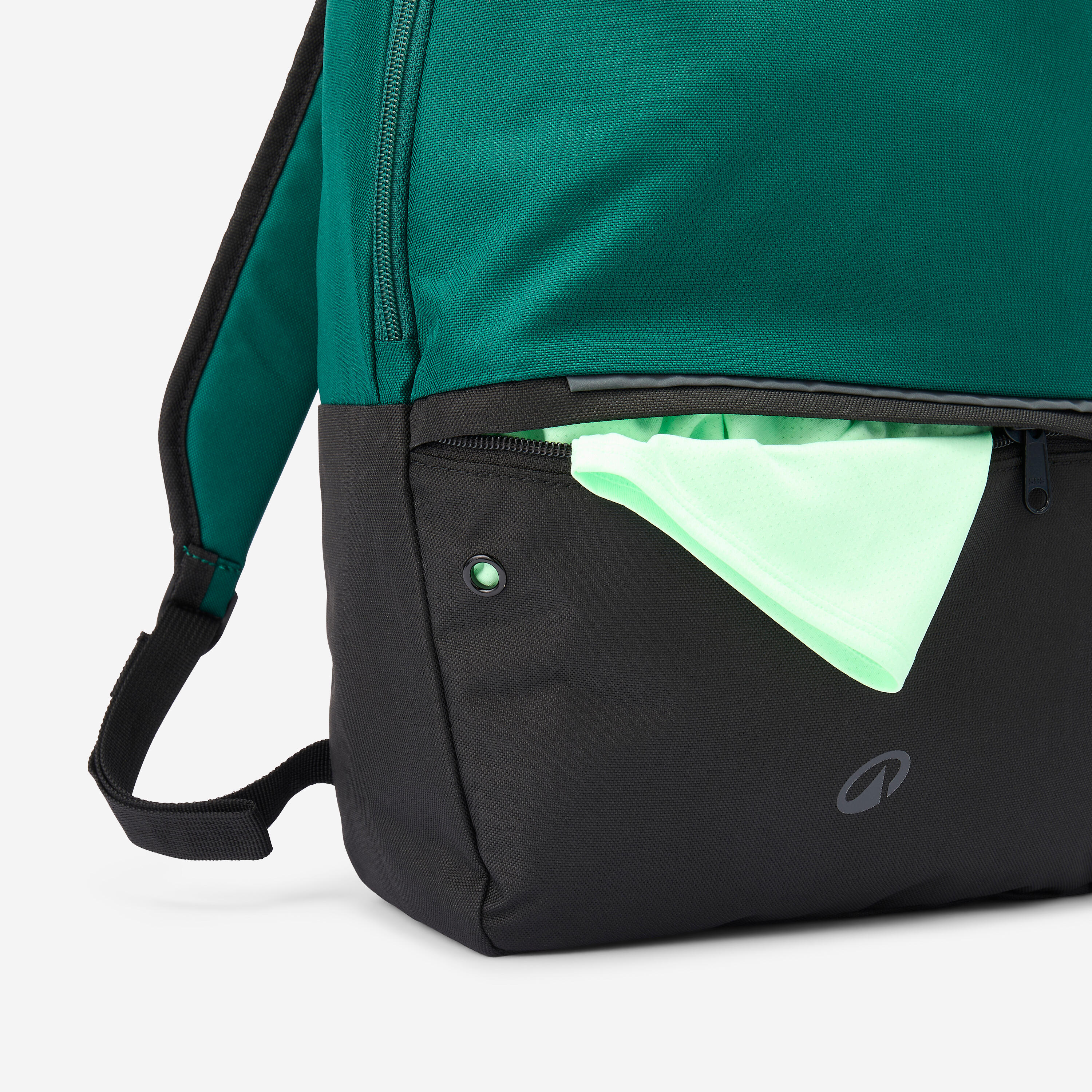 Sports backpack with shoe compartment 17L- Cypress green