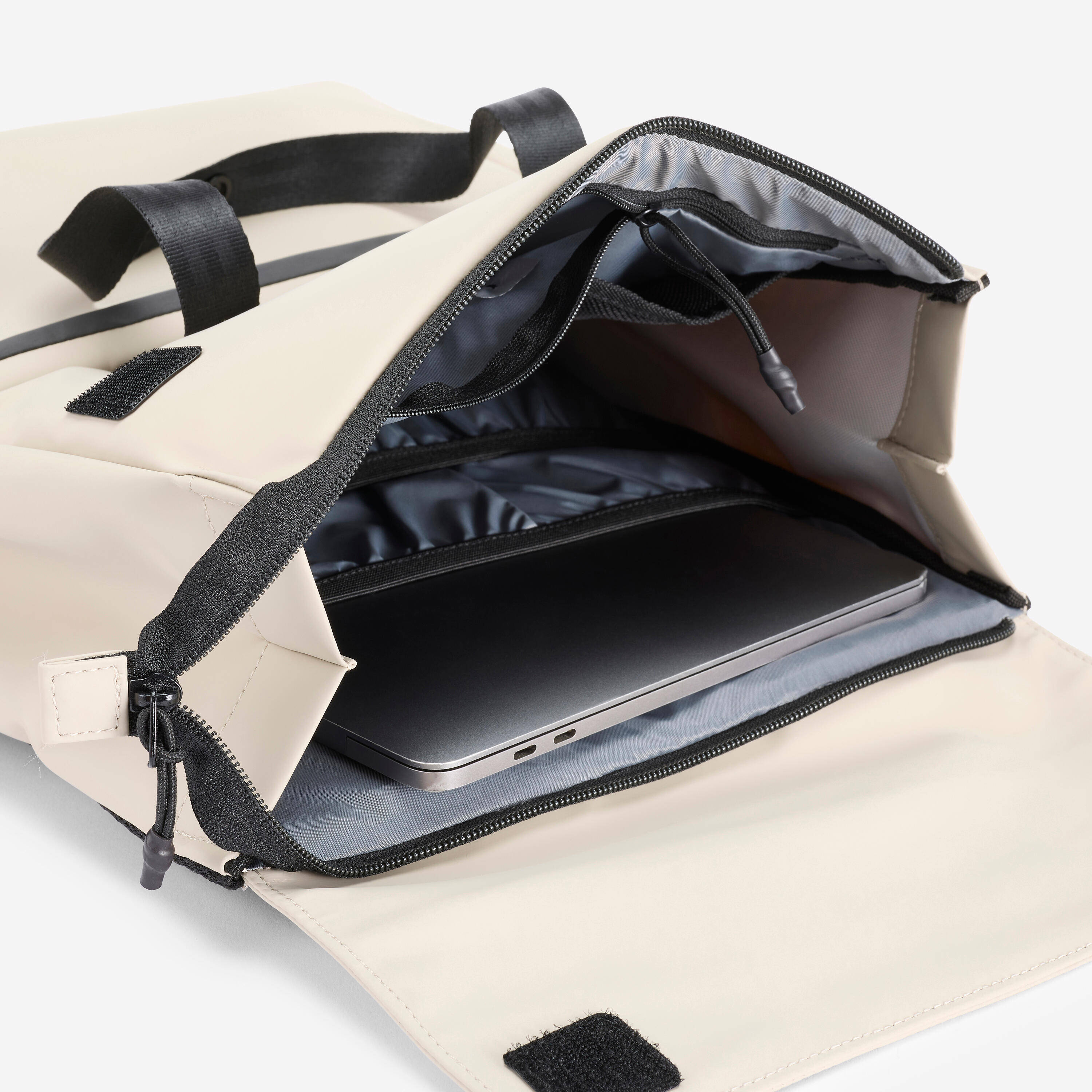 15L Water-repellent backpack with laptop compartment - Lunar Beige -  3