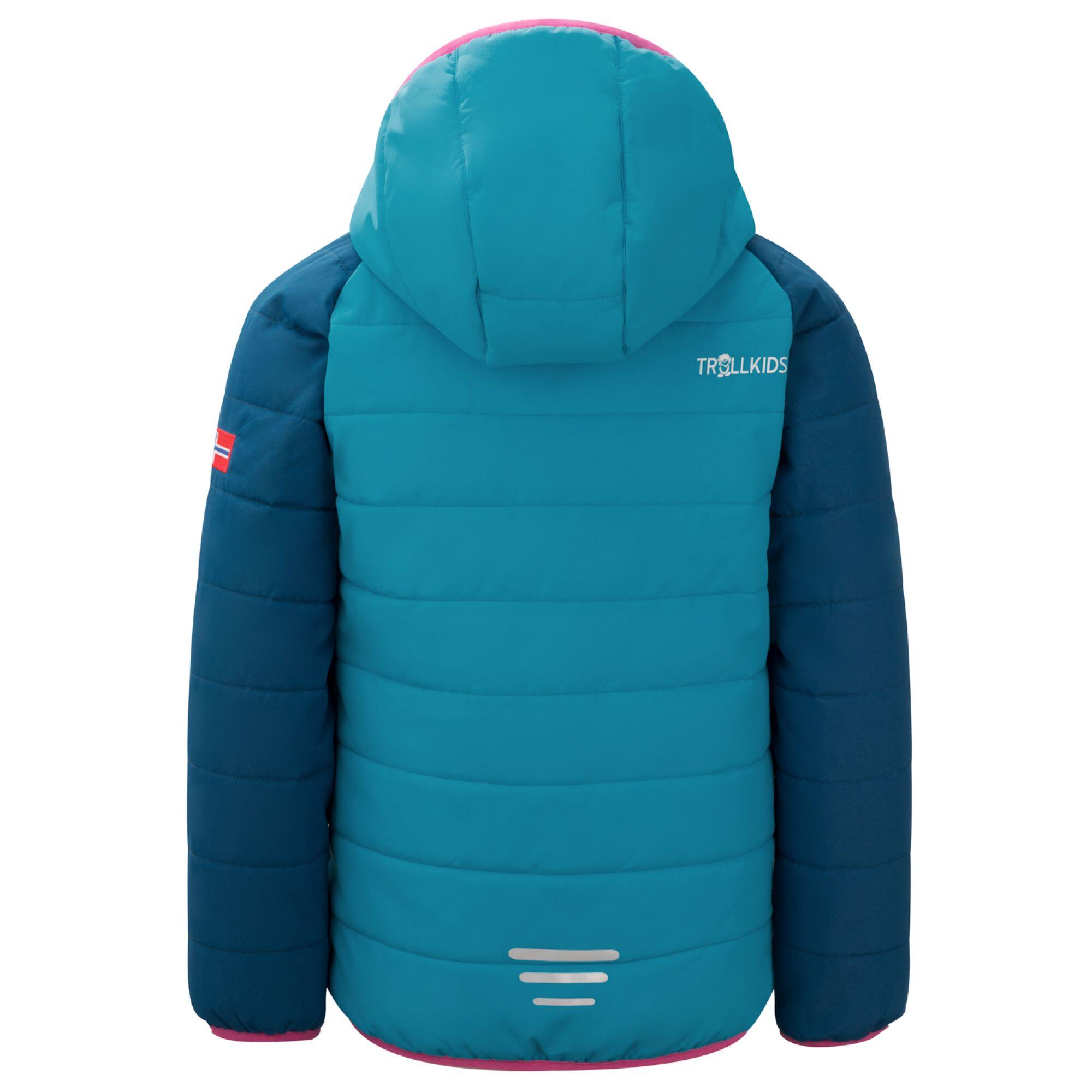 Veste de ski enfant, trollkids Hafjell Pro bleu et rose 2/2