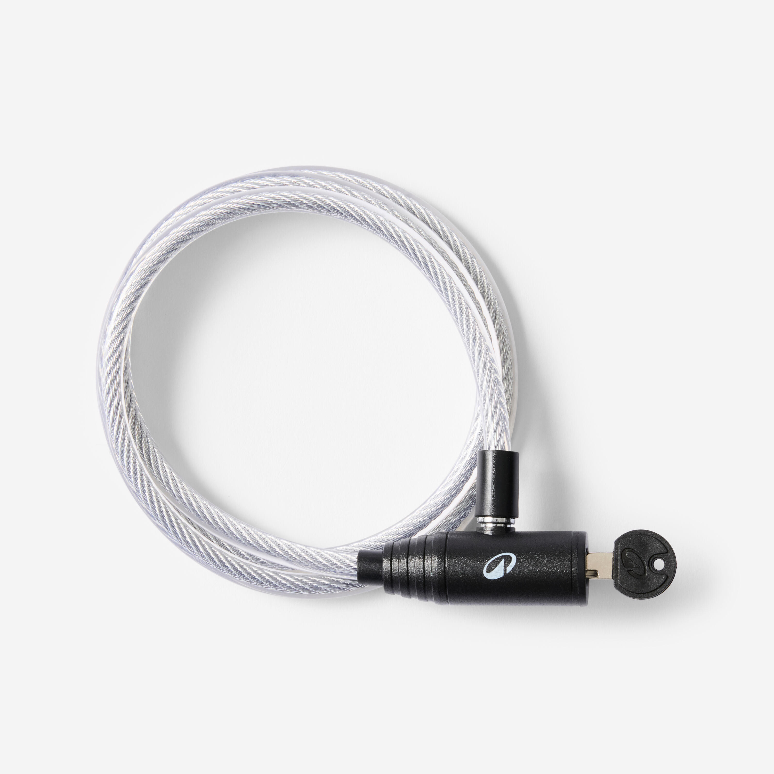 Decathlon UK Btwin Accessories Lock With Key 100 - Grey | FREE Click & Collect at Stores and Asda. 365 Days return available.