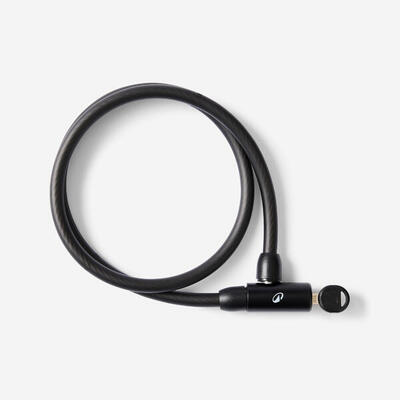 Zapięcie rowerowe do akcesoriów linka Btwin 120 spiralne na klucz