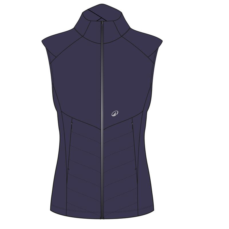Gilet de ski de fond femme, 500 kaki