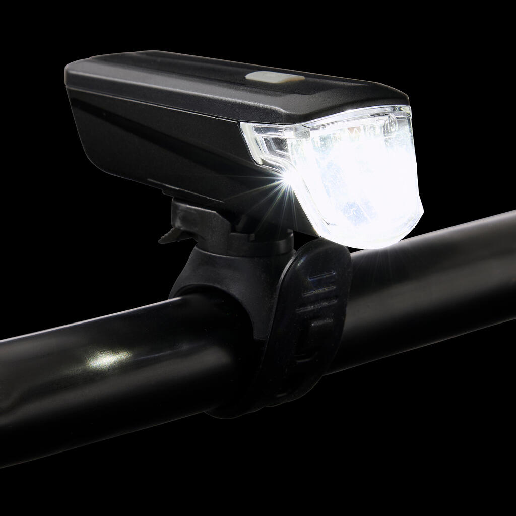 Waterproof front and rear battery-powered LED bike light set