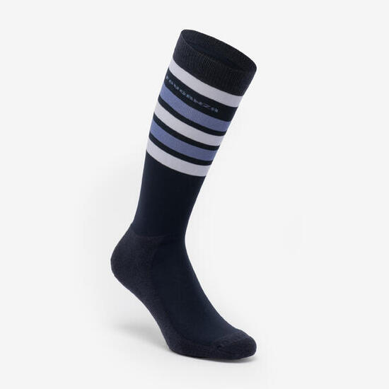 Chaussettes équitation adulte 100 Bleu Comète