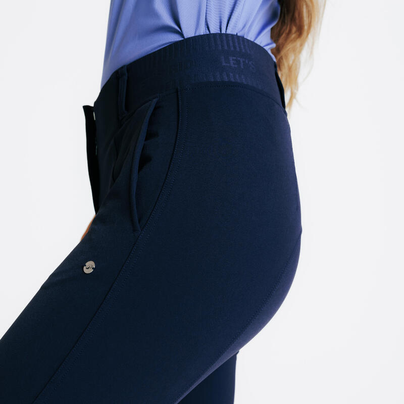 Pantalon echitație 500 Be You Bleumarin Damă