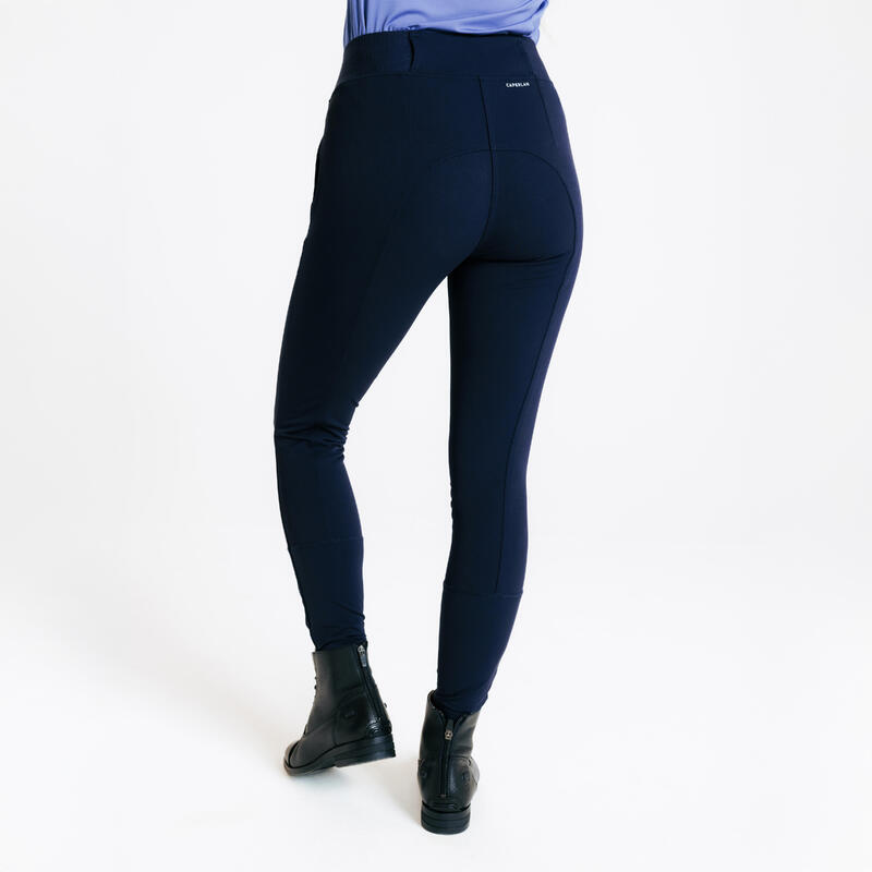 Pantalon echitație 500 Be You Bleumarin Damă
