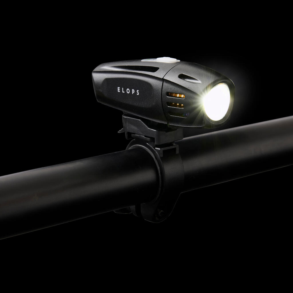 Luz delantera y trasera usb ciclismo ST920 Elops - negro