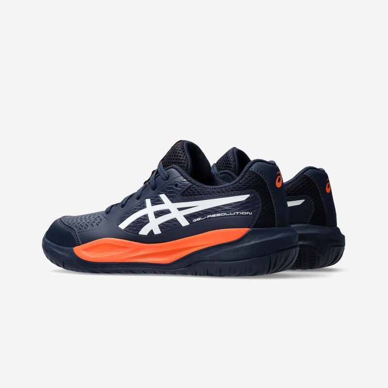 Încălțăminte de tenis Asics Gel Resolution 9 alb-albastru-portocaliu copii