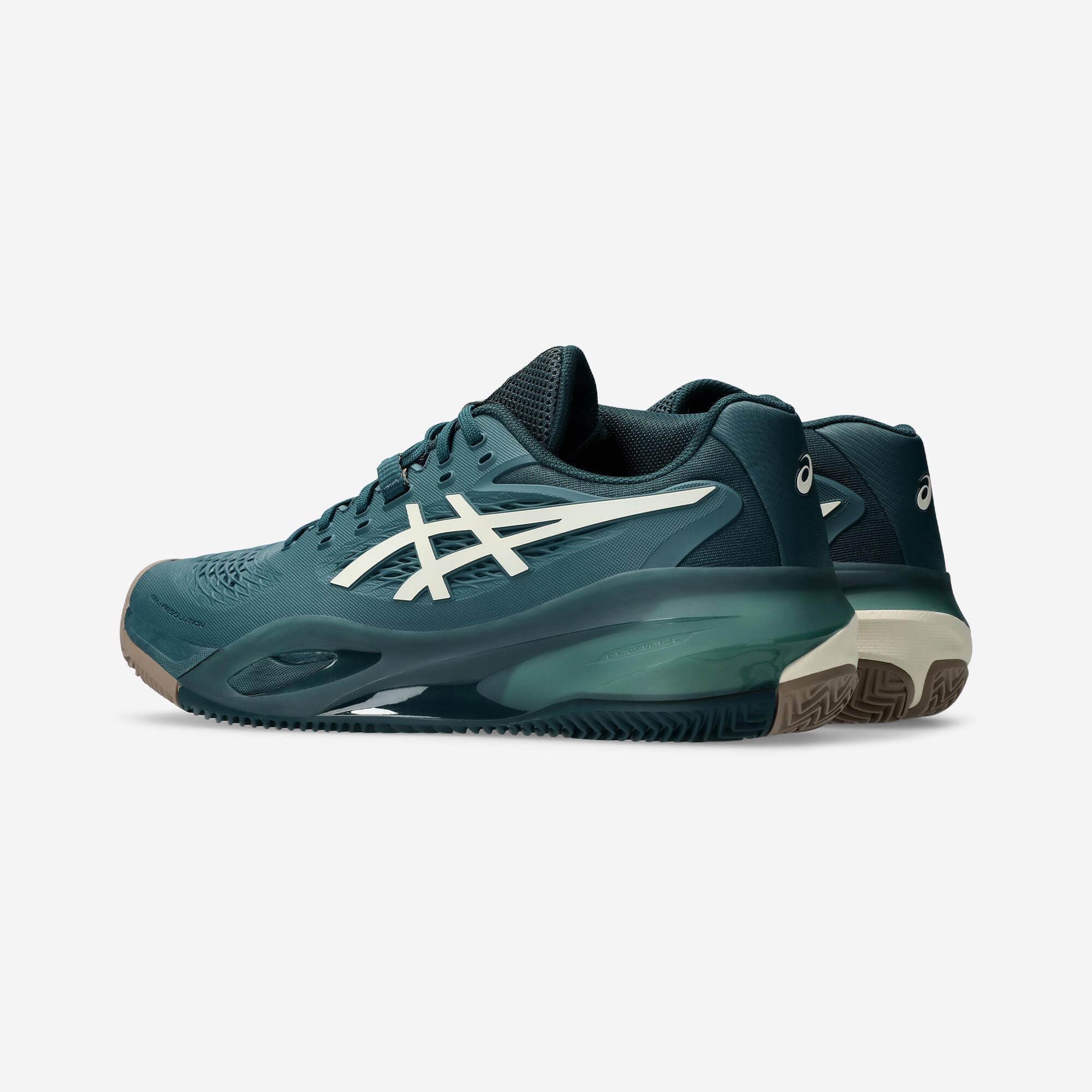 Gravel tennisschoenen voor heren Gel Resolution X groen goud 7/7