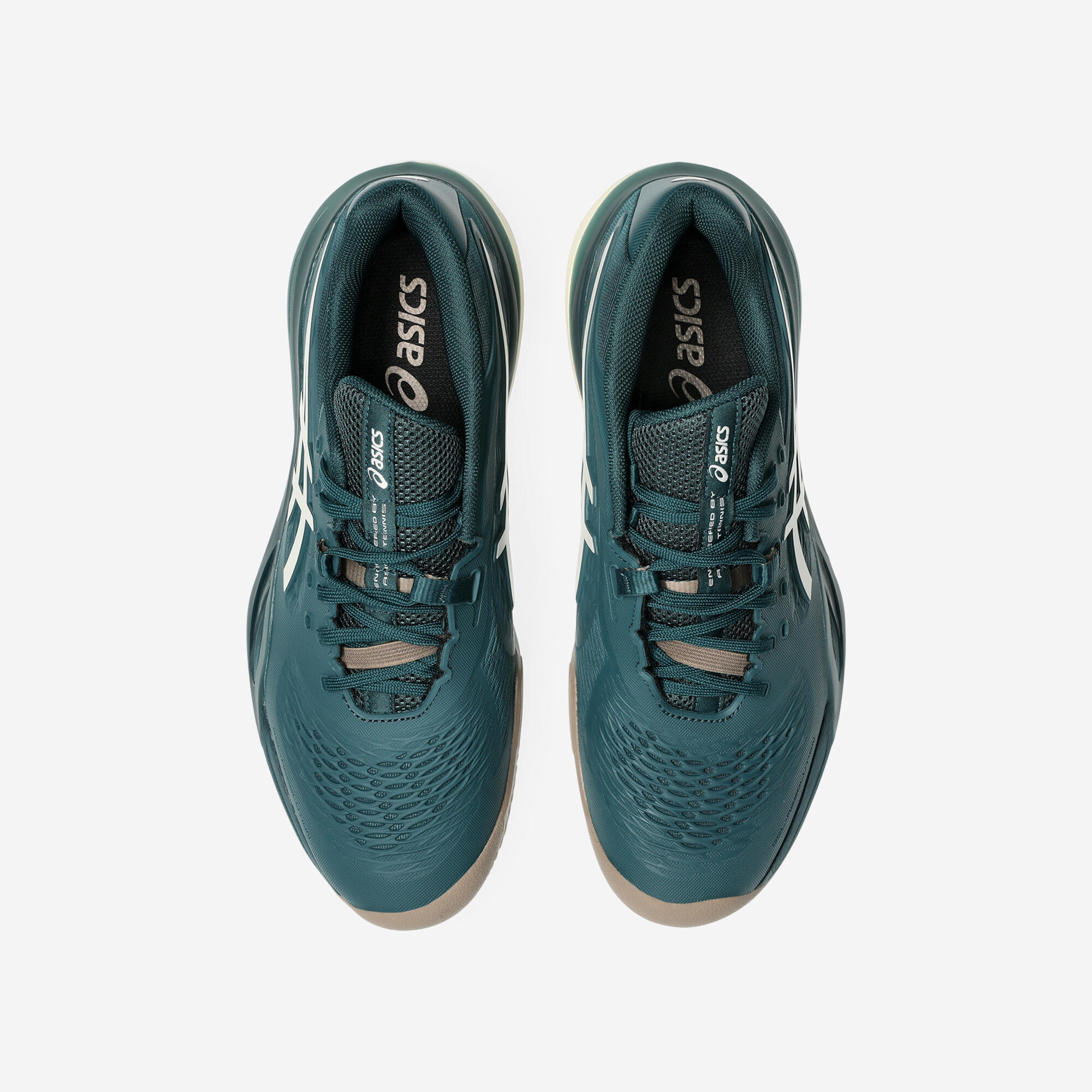Gravel tennisschoenen voor heren Gel Resolution X groen goud 6/7