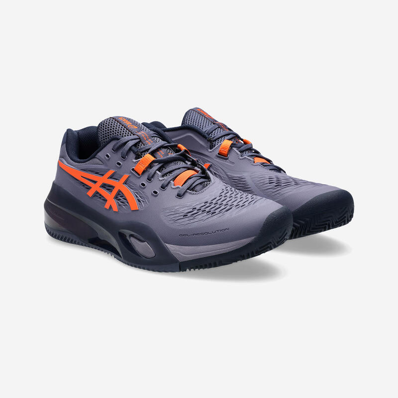 Încălțăminte de tenis pe zgură Asics Gel Resolution X Mov-Portocaliu Bărbați