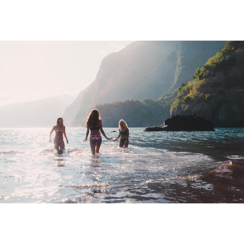 Top de bikini de surf triângulo mulher - Mae sangria vermelho