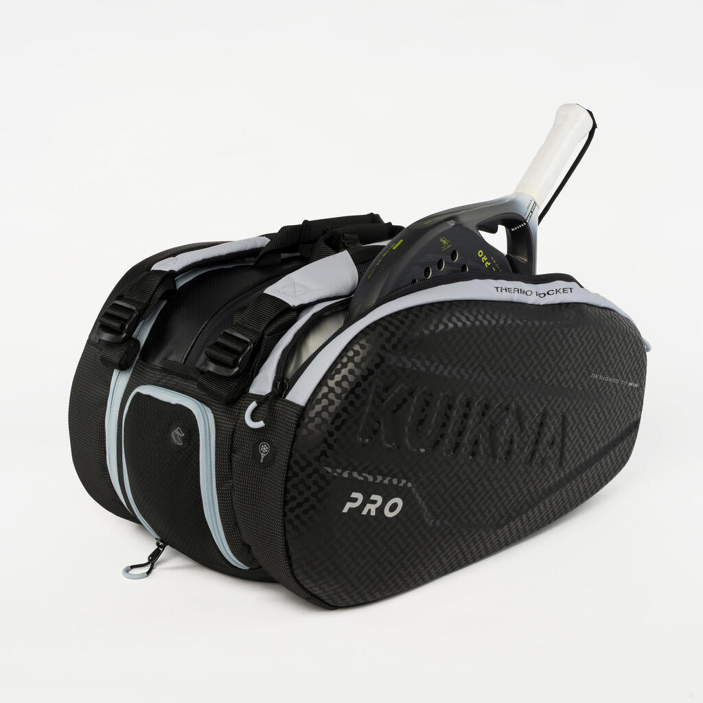 Siva izotermalna torba za padel PRO 46–54 l