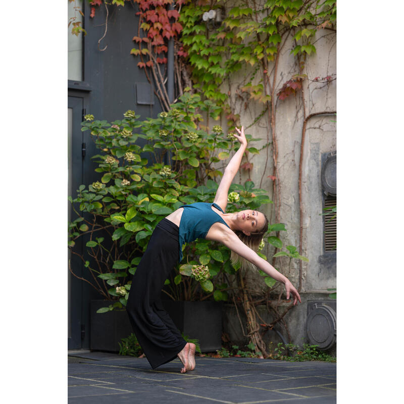 Pantalon danse moderne fluide large - femme - noir