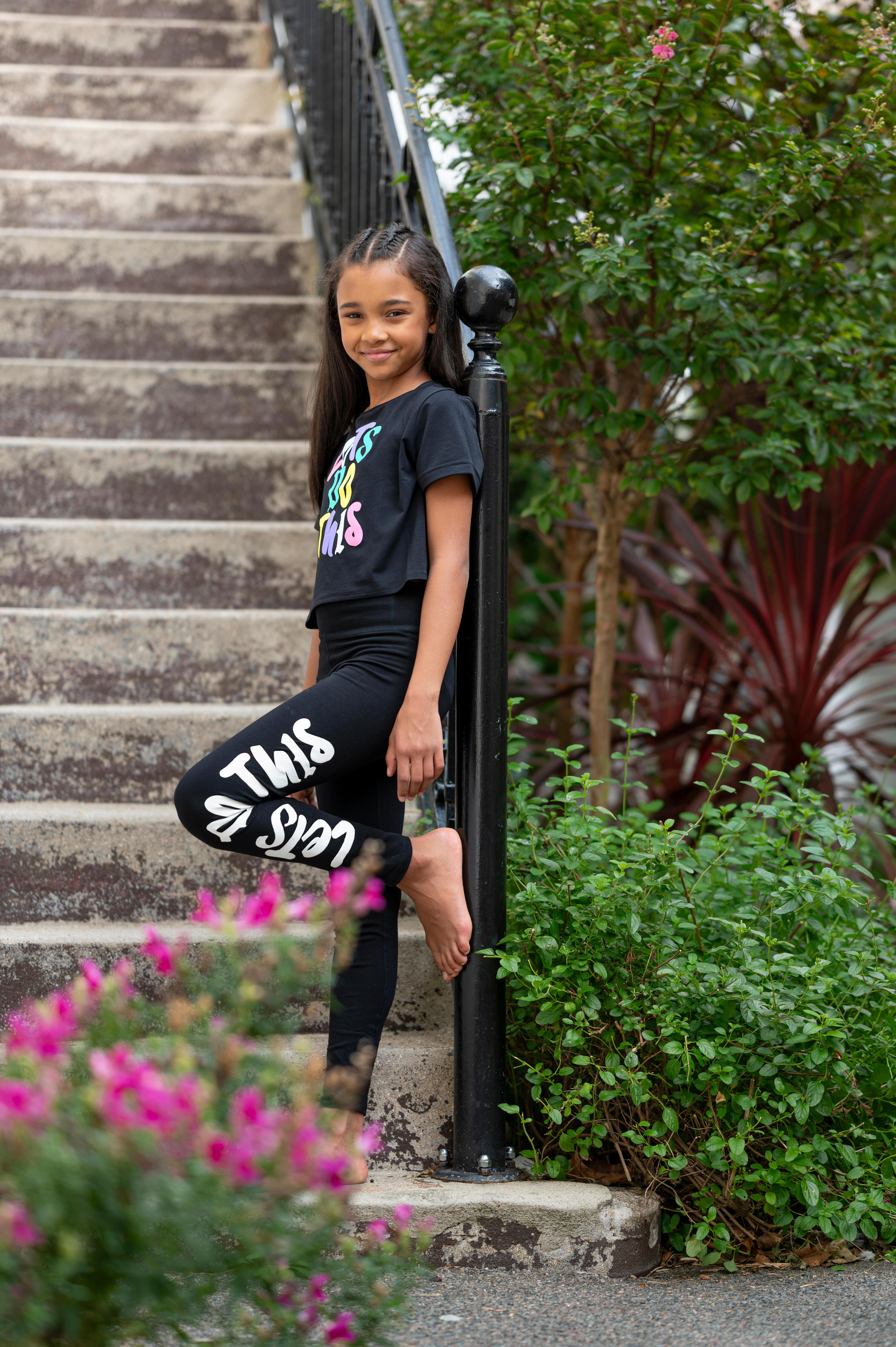 Legging de danse à taille haute enfant 8/8