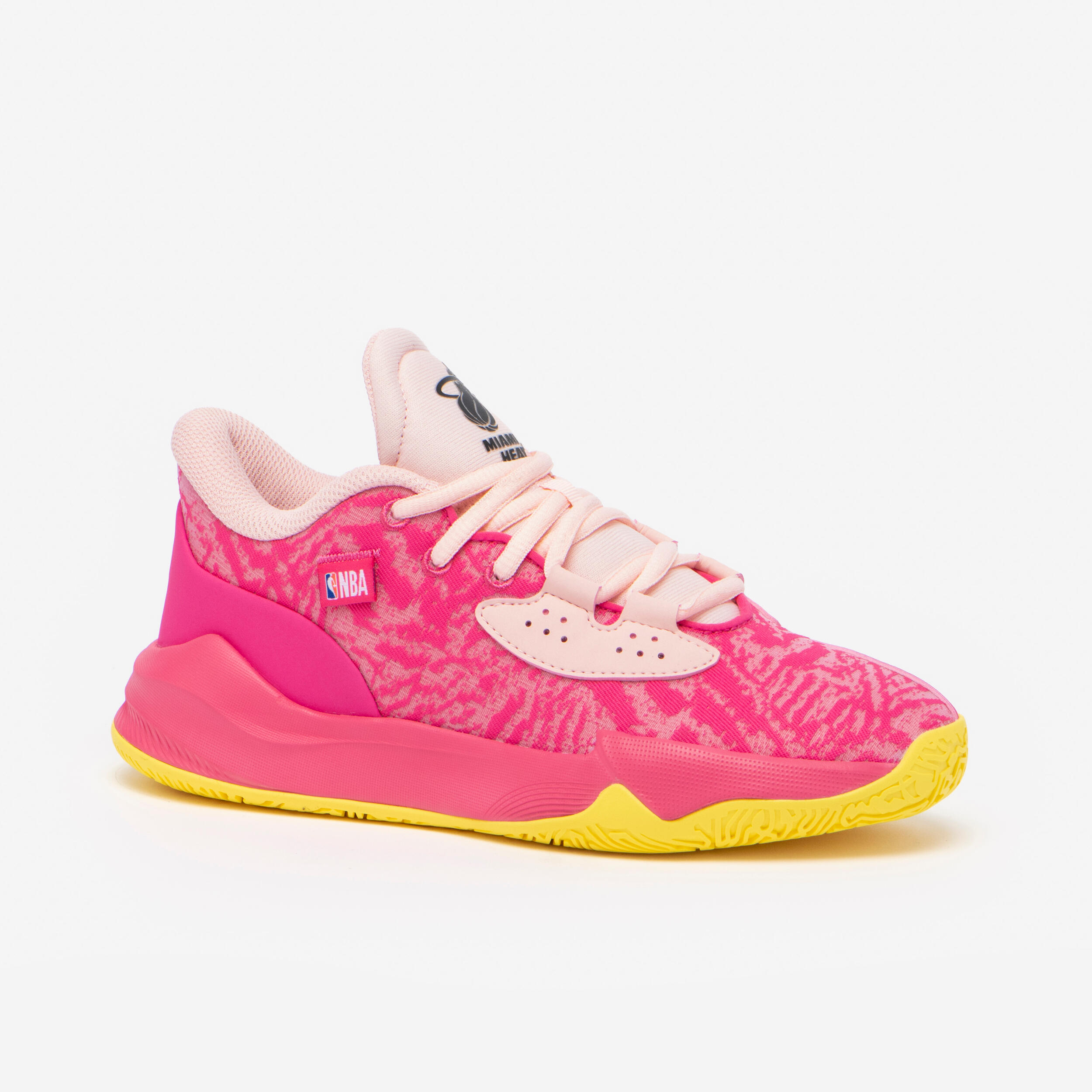 TARMAK Kids' Basketball Shoes Fast 900 Low-1 - NBA Heat/Pink