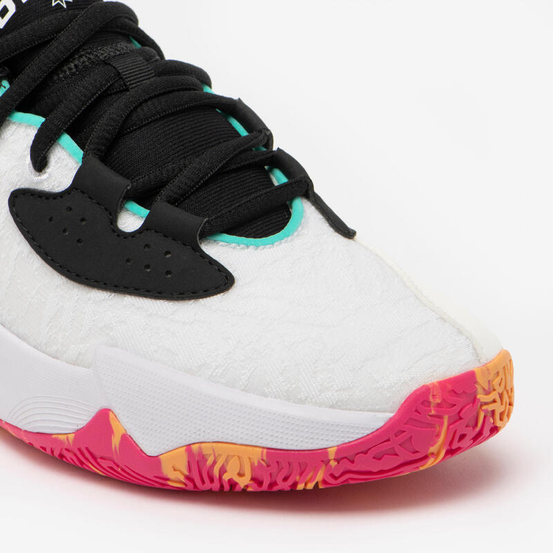 Ghete baschet NBA spurs Fast 900 low-1 Negru-alb Copii